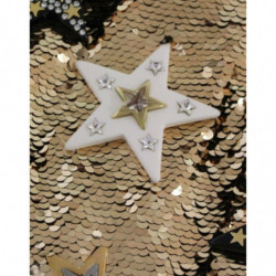 Abito capolavoro cristalli Swarovski paillettes dorate - IT36-XXS