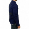 Camicia in cotone a quadri blu - IT48 - M