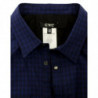Camicia in cotone a quadri blu - IT48 - M