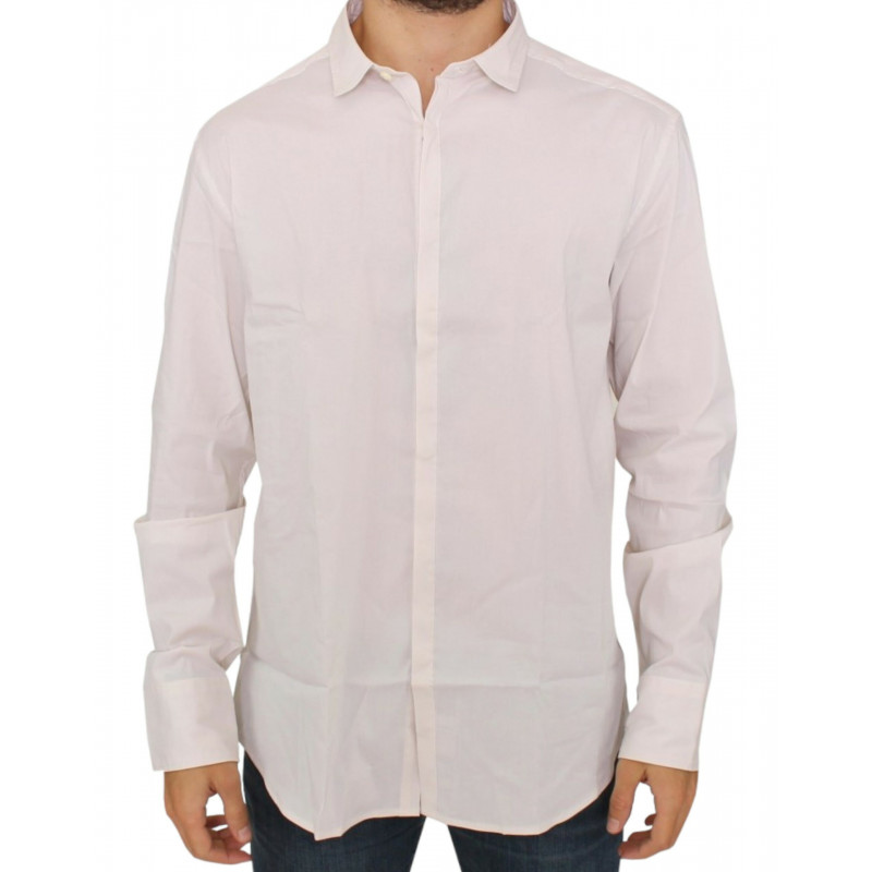Camicia elegante in cotone bianco - IT52 - XL