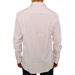 Camicia elegante in cotone bianco - IT52 - XL