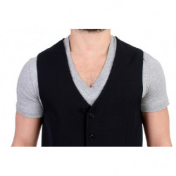 Gilet casual in misto lana nera - IT48 - M