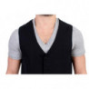 Gilet casual in misto lana nera - IT48 - M