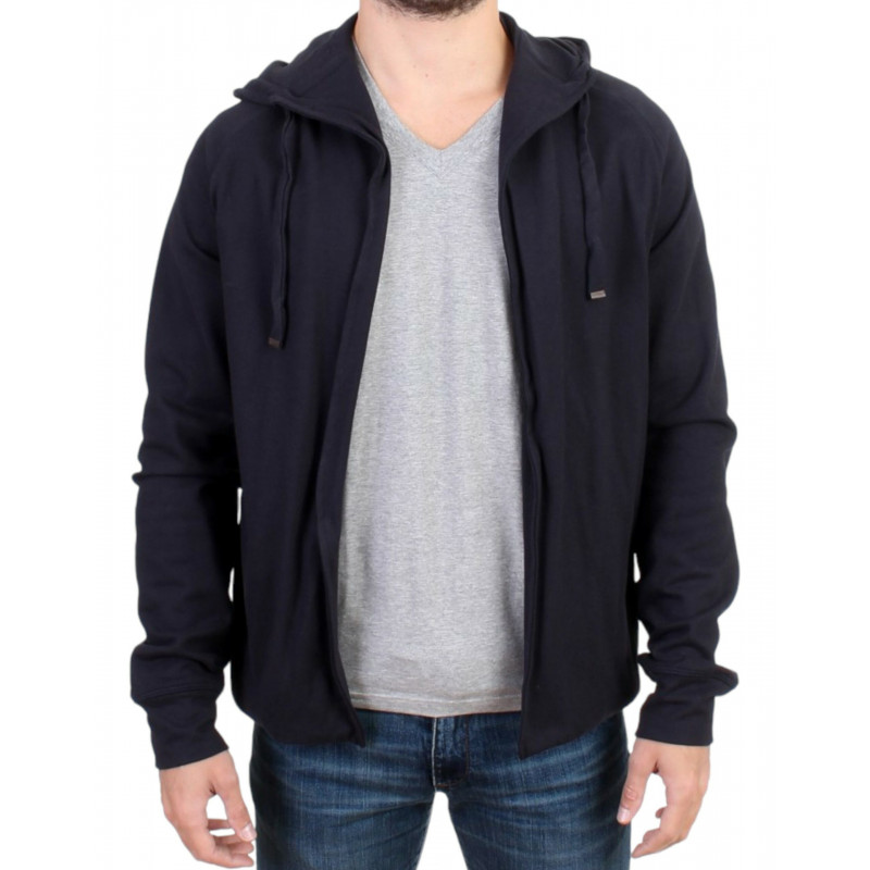 Maglia blu in cotone con cappuccio - IT50 - L