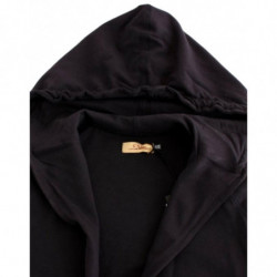 Maglia blu in cotone con cappuccio - IT50 - L