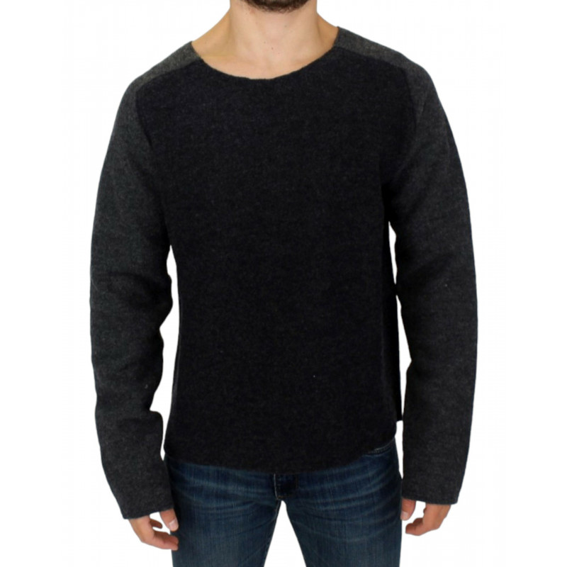 Maglione girocollo in lana grigia - IT48 - M