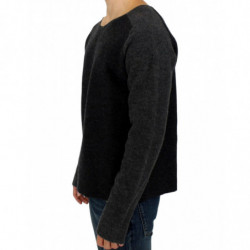 Maglione girocollo in lana grigia - IT48 - M
