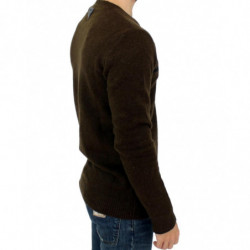 Maglia girocollo a righe marroni - IT52 - XL
