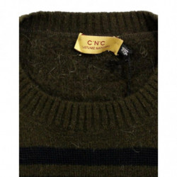 Maglia girocollo a righe marroni - IT52 - XL