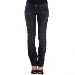 Jeans blu a gamba attillata...