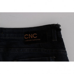 Jeans blu a gamba attillata - W26