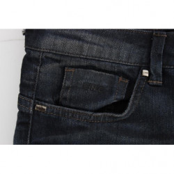 Jeans blu a gamba attillata - W27