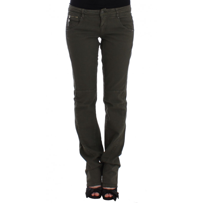 Jeans verdi a gamba slim - W 24
