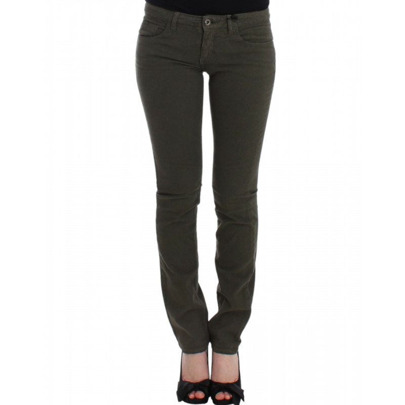 Jeans verdi a gamba slim - W26