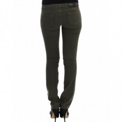 Jeans verdi a gamba slim - W26
