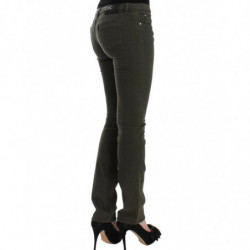 Jeans verdi a gamba slim - W26