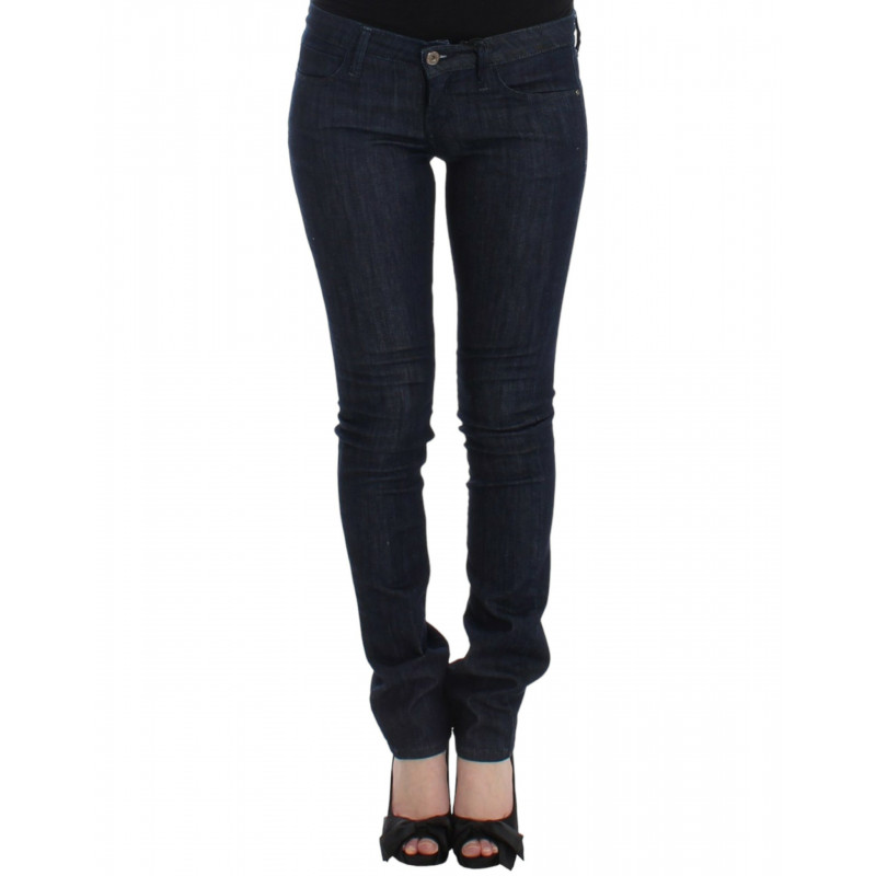 Jeans blu a gamba attillata - W26