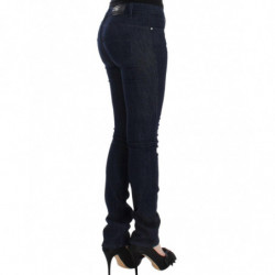 Jeans blu a gamba attillata - W26