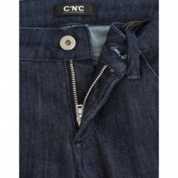 Jeans blu a gamba attillata - W26