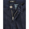 Jeans blu a gamba attillata - W26