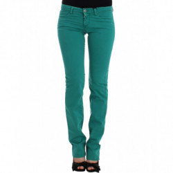 Jeans verdi a gamba dritta...