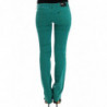 Jeans verdi a gamba dritta - W26