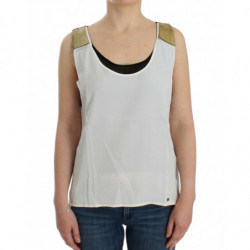 Top bianco senza maniche - S