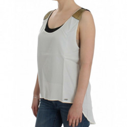Top bianco senza maniche - S