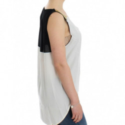 Top bianco senza maniche - S