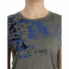 T-shirt senza maniche con stampa grigia - S