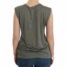 T-shirt senza maniche con stampa grigia - L