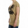 T-shirt con stampa motivo beige - S