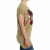 T-shirt con stampa motivo beige - S