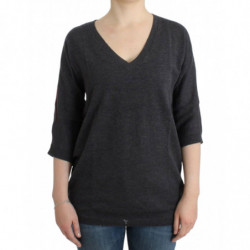 Maglione grigio a maniche...