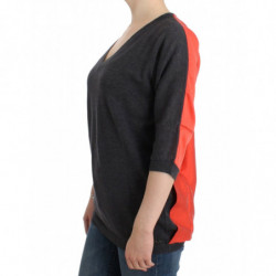 Maglione grigio a maniche corte - L