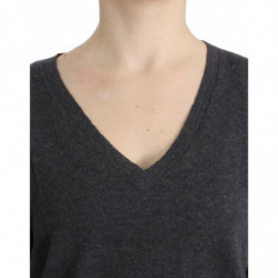 Maglione grigio a maniche corte - L