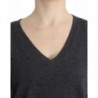 Maglione grigio a maniche corte - L