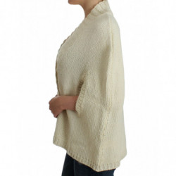Cardigan lavorato a maglia bianco - M