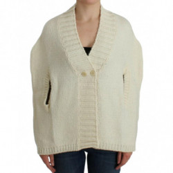 Cardigan lavorato a maglia bianco - M