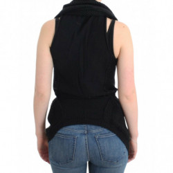Cardigan in maglia nero senza maniche - XS