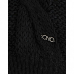 Cardigan in maglia nero senza maniche - S