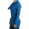 Maglione girocollo lavorato a maglia blu - M