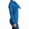 Maglione girocollo lavorato a maglia blu - M