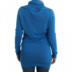 Maglione girocollo lavorato a maglia blu - M