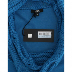 Maglione girocollo lavorato a maglia blu - M