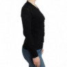 Maglione nero in lana con scollo a V - XS