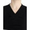 Maglione nero in lana con scollo a V - XS