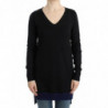 Maglione leggero nero con scollo a V - M