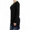 Maglione leggero nero con scollo a V - M