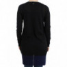 Maglione leggero nero con scollo a V - M